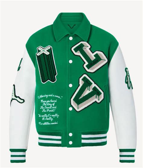 louis vuitton green varsity jacket